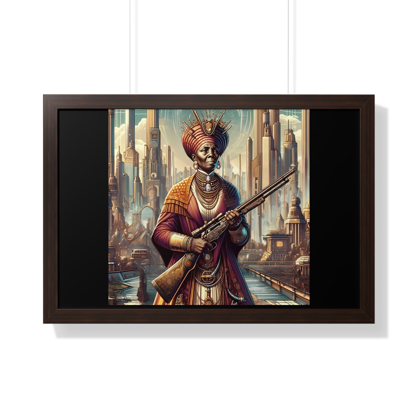 Afrofuturism Queen Mother w/Rifle Portrait