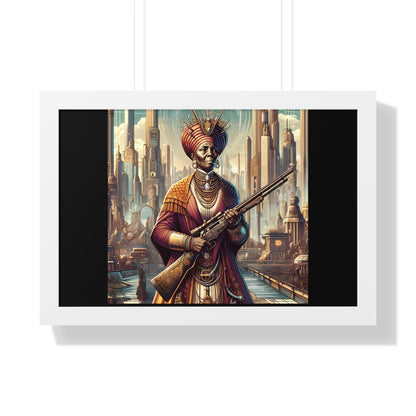 Afrofuturism Queen Mother w/Rifle Portrait