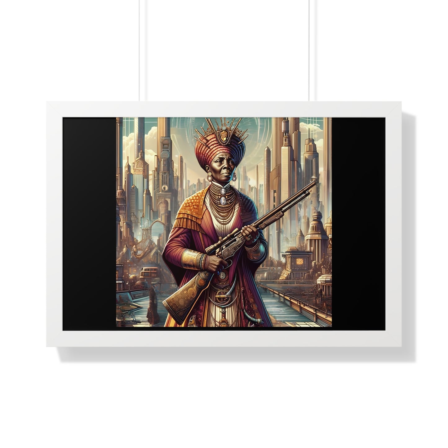 Afrofuturism Queen Mother w/Rifle Portrait