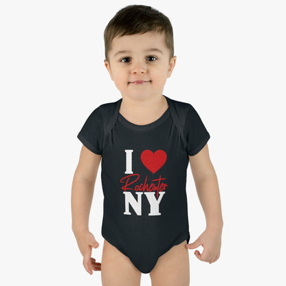 I Love Rochester Baby Bodysuit