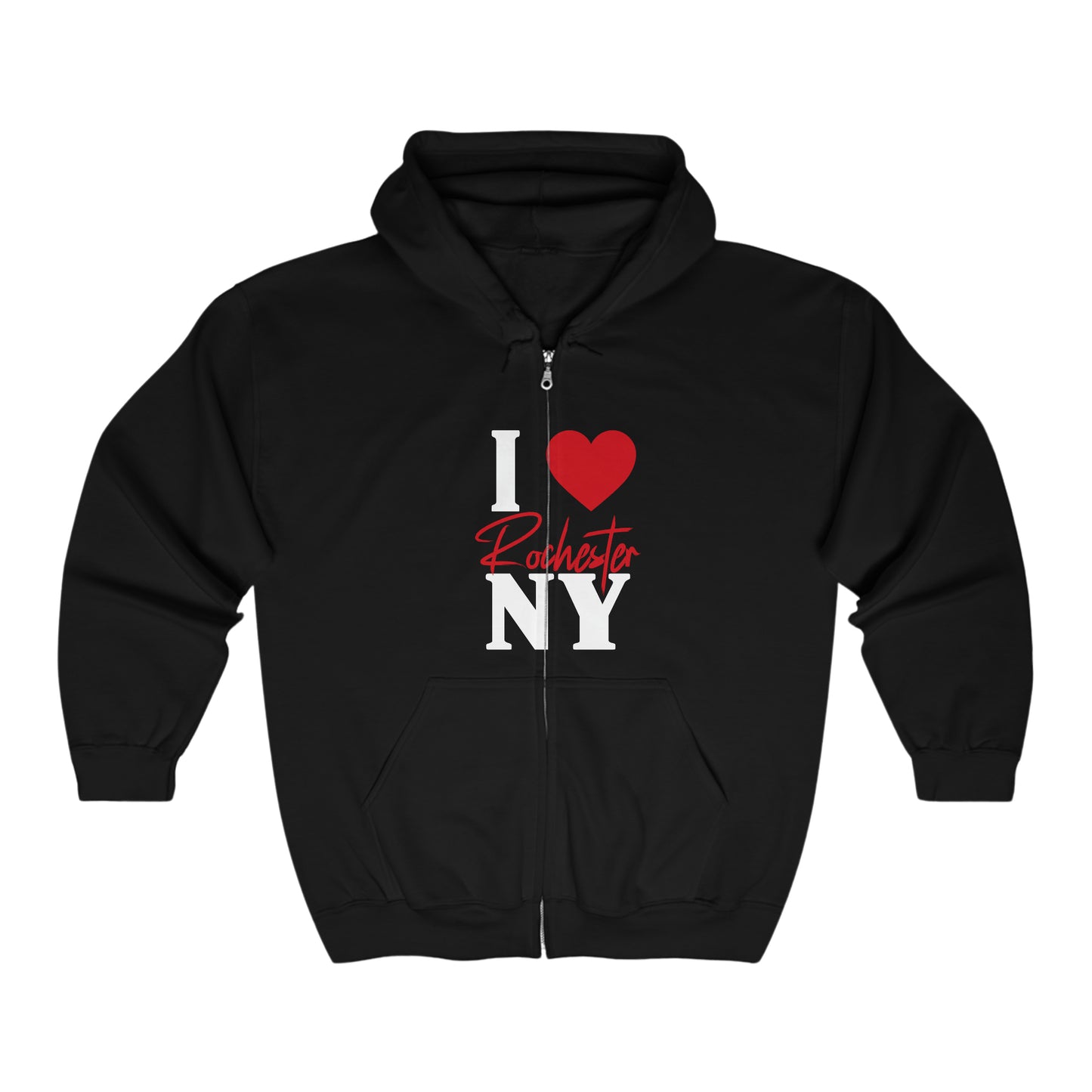 I Love Rochester NY Zip Hoodie