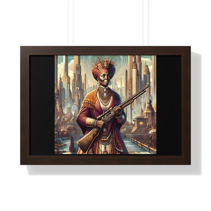 Afrofuturism Queen Mother w/Rifle Portrait