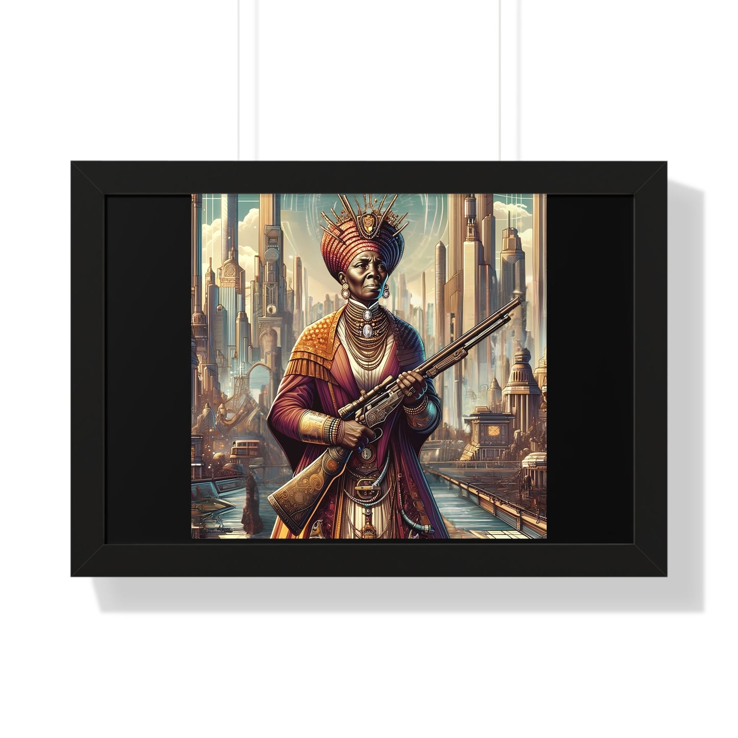 Afrofuturism Queen Mother w/Rifle Portrait