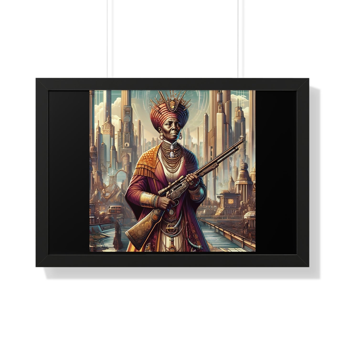 Afrofuturism Queen Mother w/Rifle Portrait